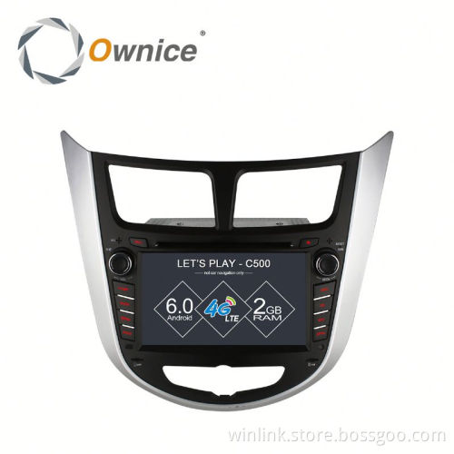 Quad core Android 6.0 Ownice C500 dvd multimedia For Hyundai Verna Accent Solaris support OBD DAB TPMS Built in 4G LTE